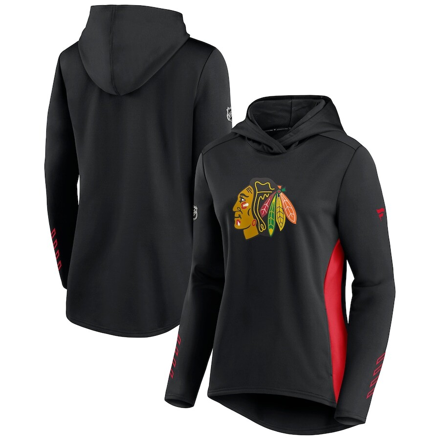 

Пуловер с капюшоном Fanatics Branded Chicago Blackhawks, черный