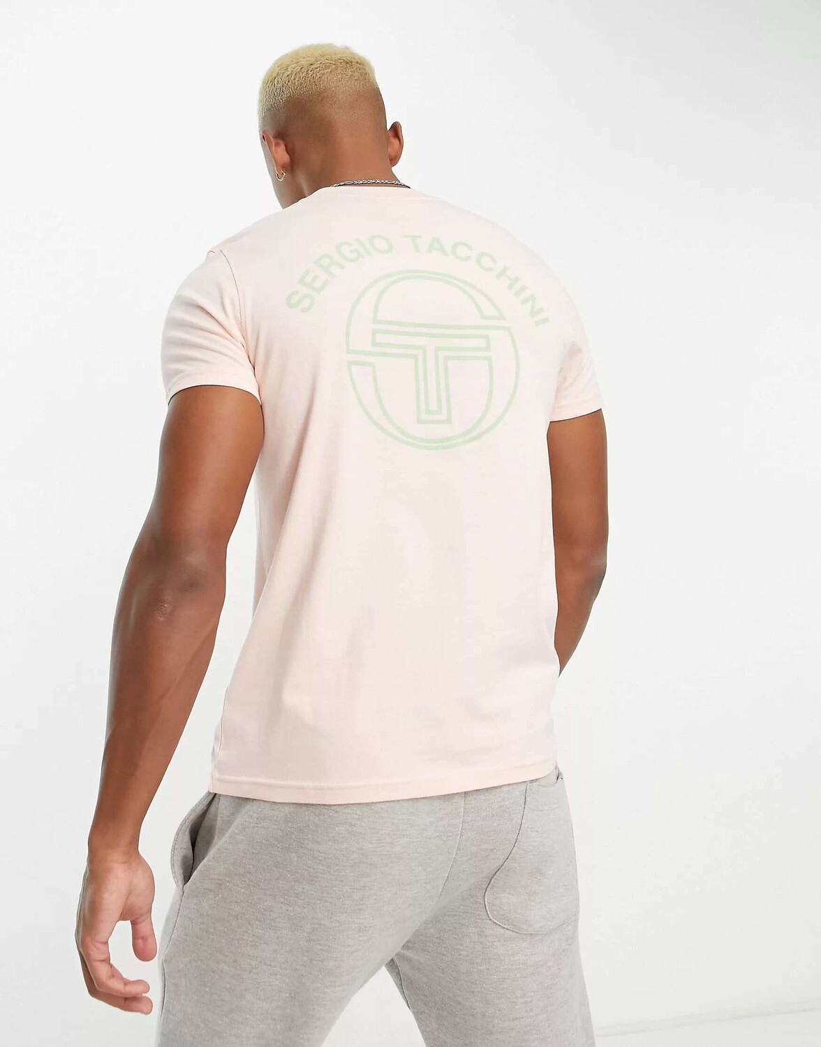 

Розовая футболка Sergio Tacchini Graciello с принтом на спине, Розовый