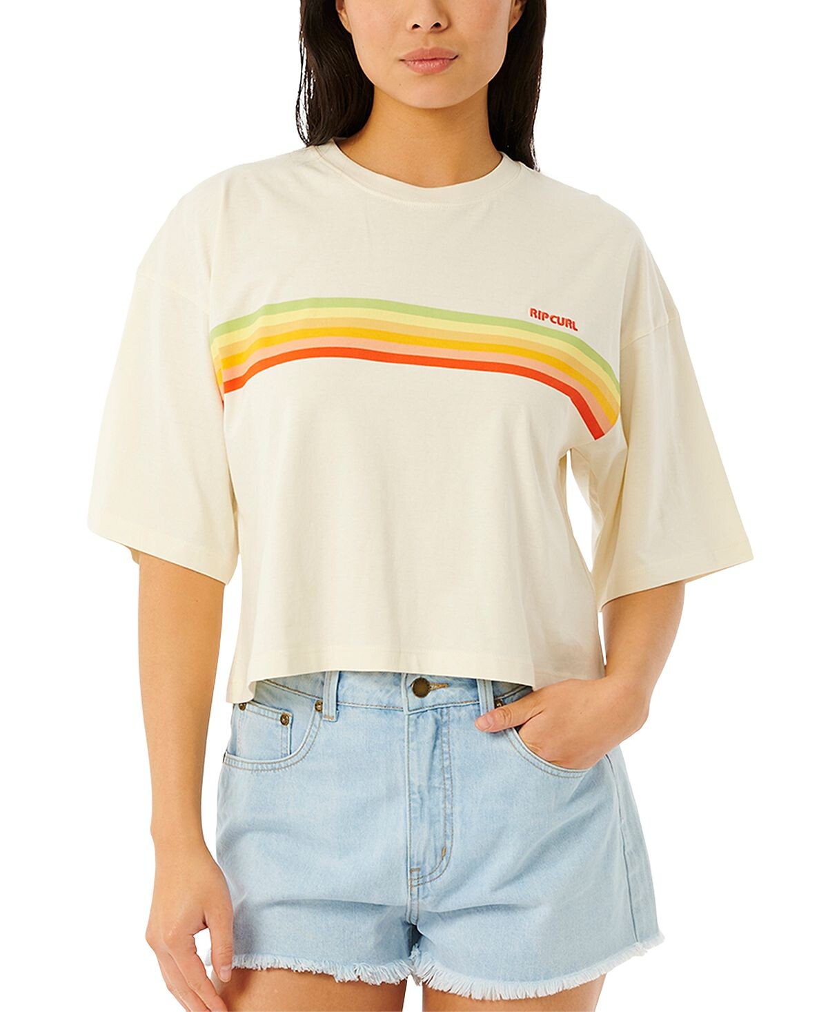 

Укороченная хлопковая футболка Eventide Heritage для юниоров Rip Curl