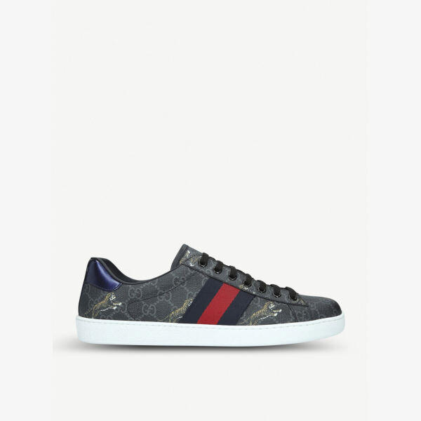 

Мужские кожаные кроссовки New Ace Bee Gucci, черный