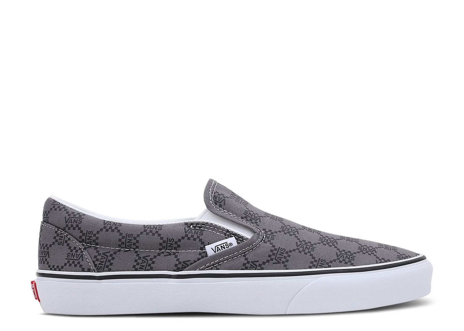 

Кроссовки Vans Classic Slip-On 'Monogram - Pewter', серый, Серый;белый