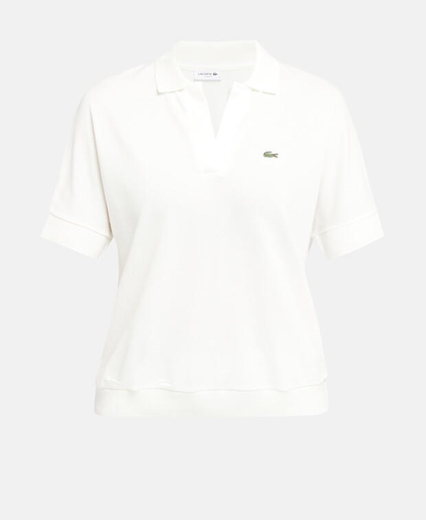 

Рубашка-поло из пике Lacoste, экрю