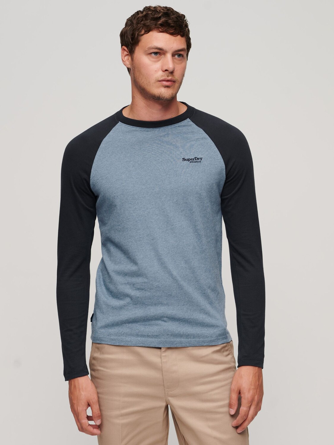 

Бейсбольная футболка с длинными рукавами Essential Superdry, синий/темно-синий
