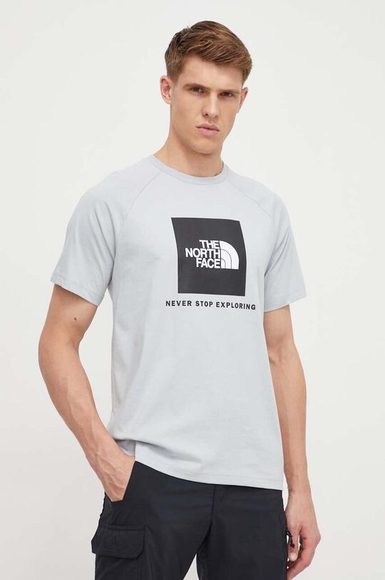 

Хлопковая футболка The North Face, серый