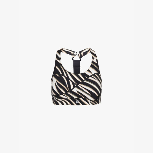 

Спортивный бюстгальтер Power Zebra с эластичной тканью Sweaty Betty, черный