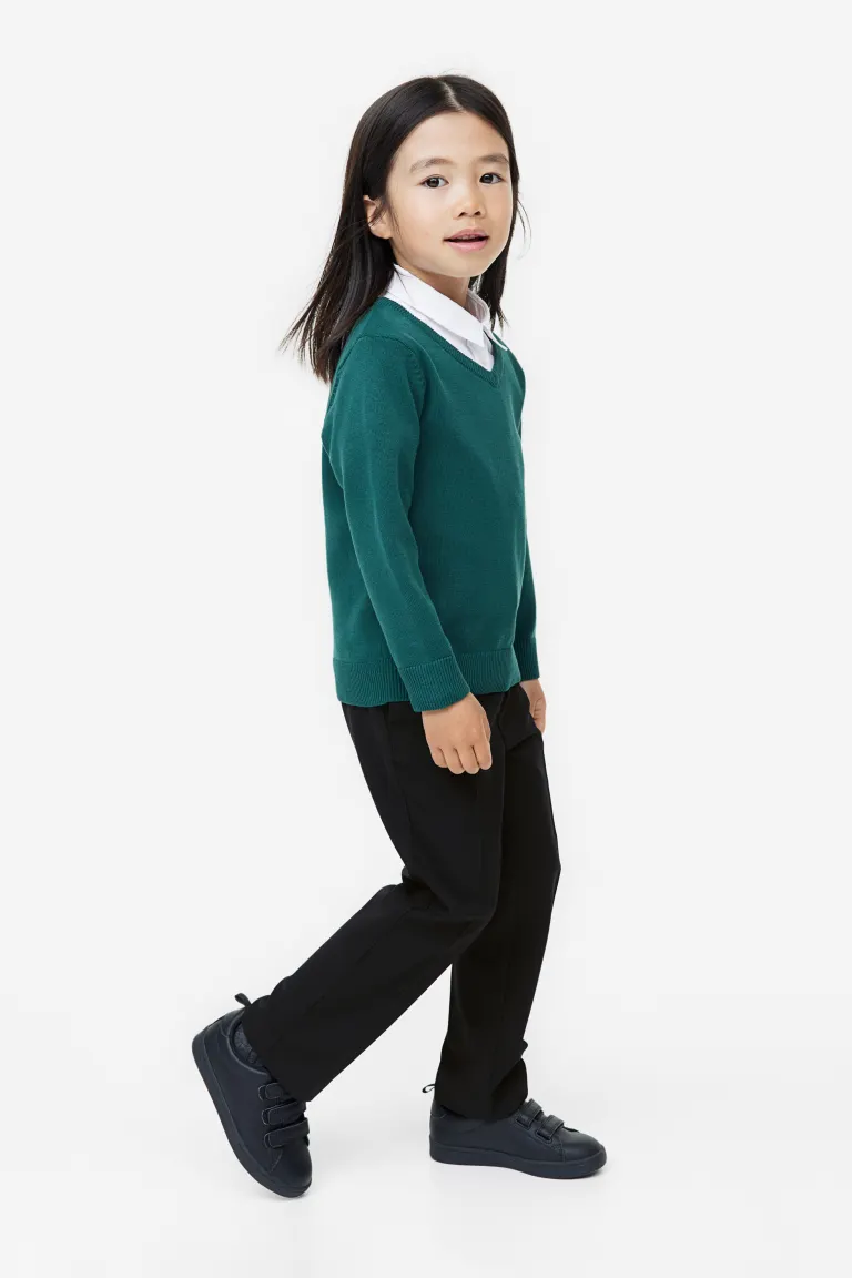 

Прямые школьные брюки let H&M, черный