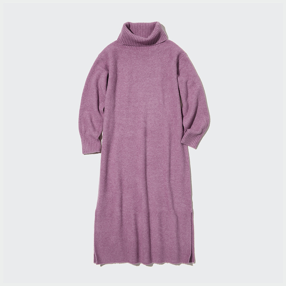 

Женское платье Uniqlo с двумя лацканами из пряжи, розовый