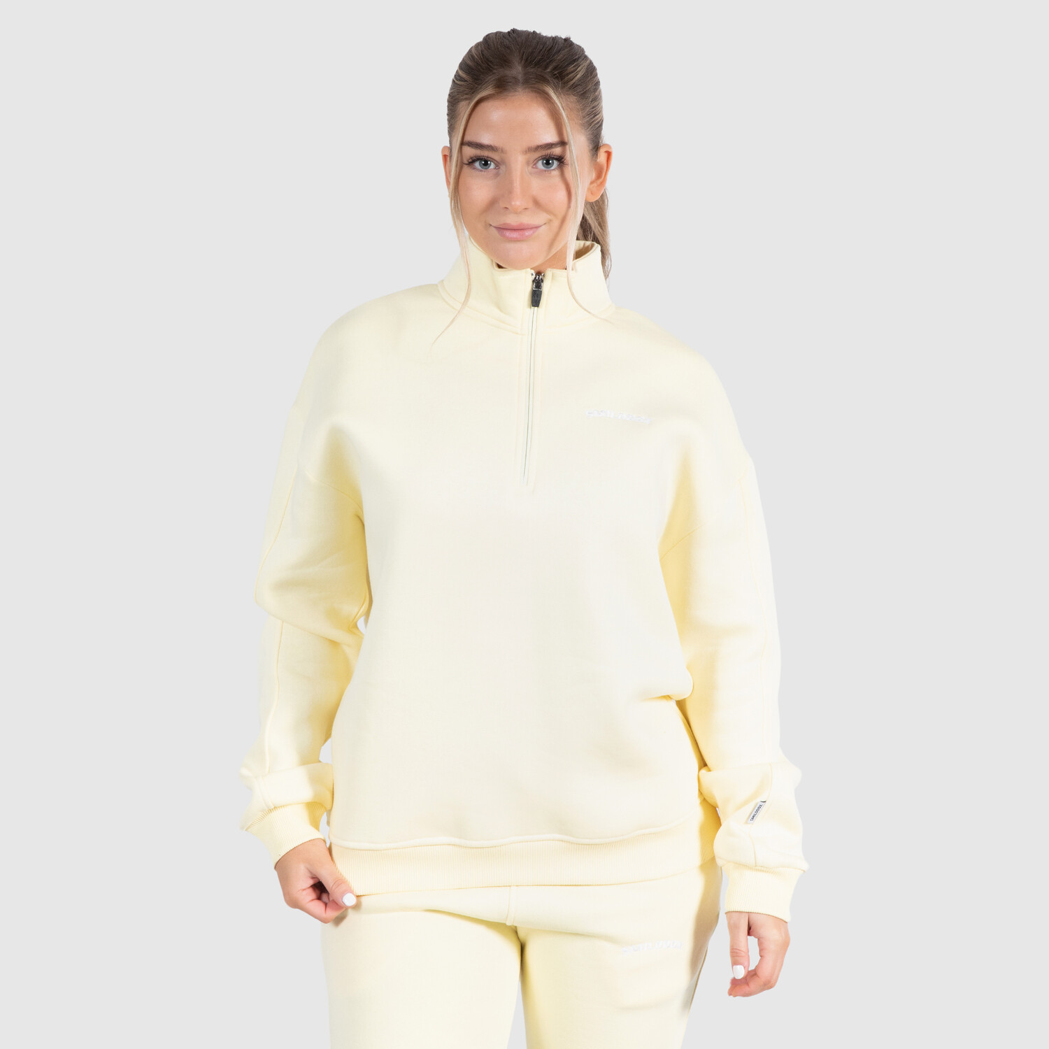 Толстовка SMILODOX Half Zip Teresita, желтый