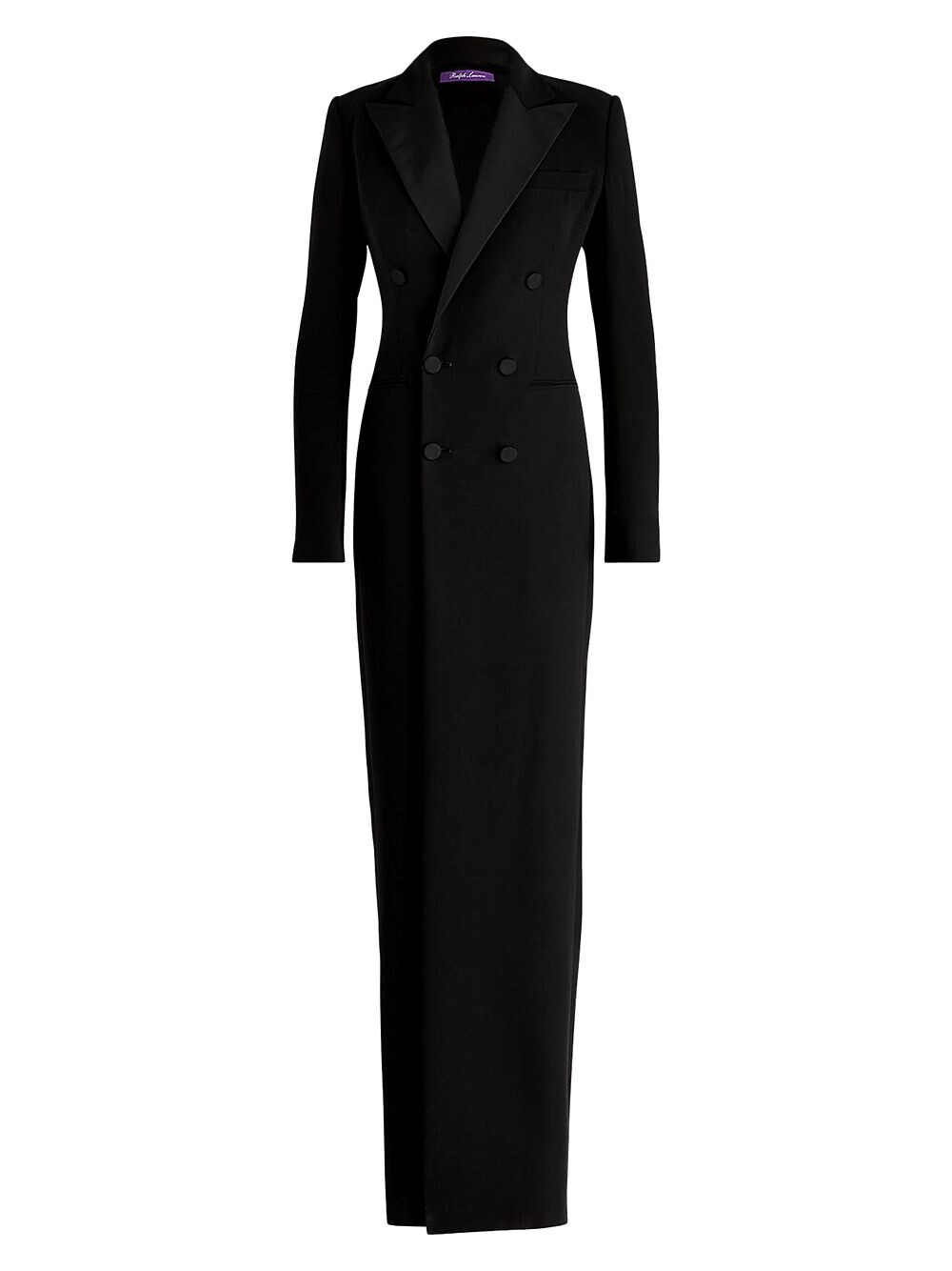 

Шелковое платье-смокинг Kristian Ralph Lauren Collection, черный
