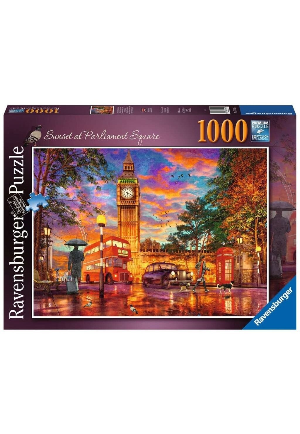 

Пазл 1000 STUKJES ZONSONDERGANG OP PARLIAMENT SQU Ravensburger, цвет multicoloured