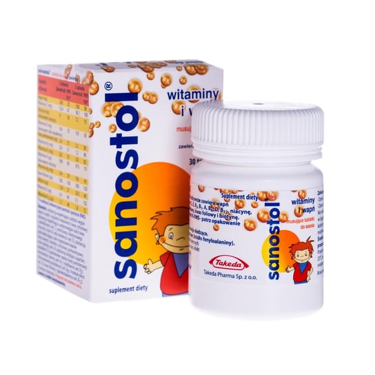 Саностол, пищевая добавка, 30 шипучих таблеток для рассасывания. Takeda Pharma