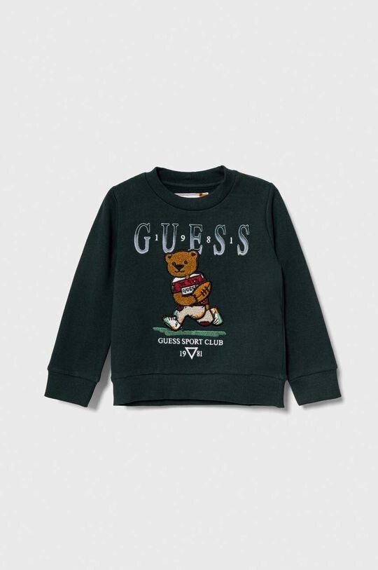 

Детская хлопковая толстовка Guess, зеленый