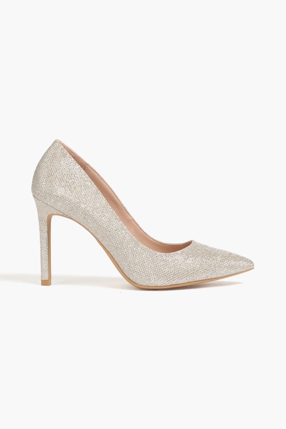 

Туфли-лодочки из польской ламе Stuart Weitzman, платина