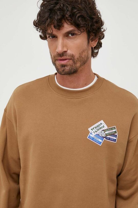 

Хлопковая толстовка Lacoste, бежевый