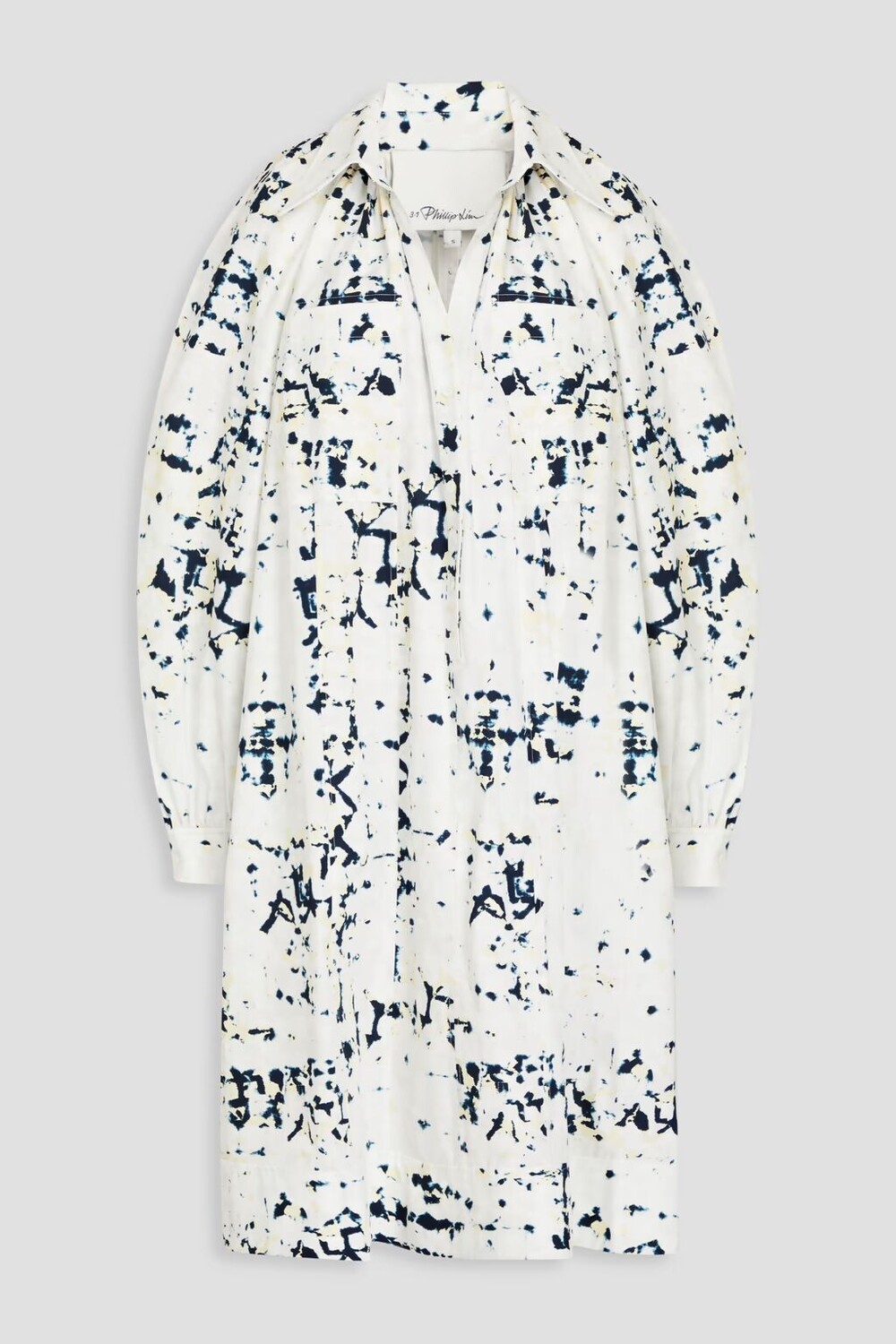 

Платье-рубашка миди из хлопка и поплина с принтом 3.1 Phillip Lim, белый