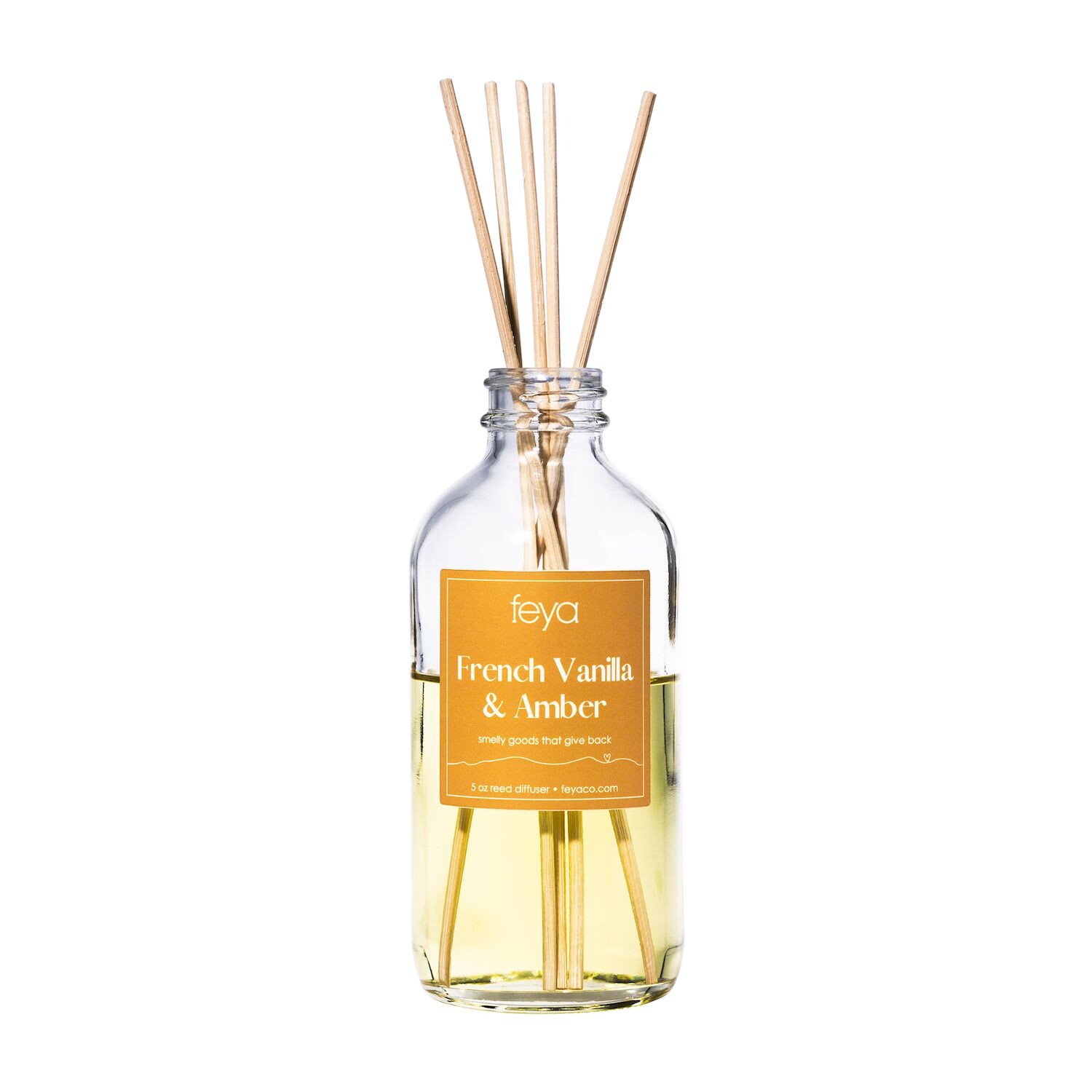 

Feya Candle Co. Французская ваниль и амбра, 5 унций. Рид-диффузор