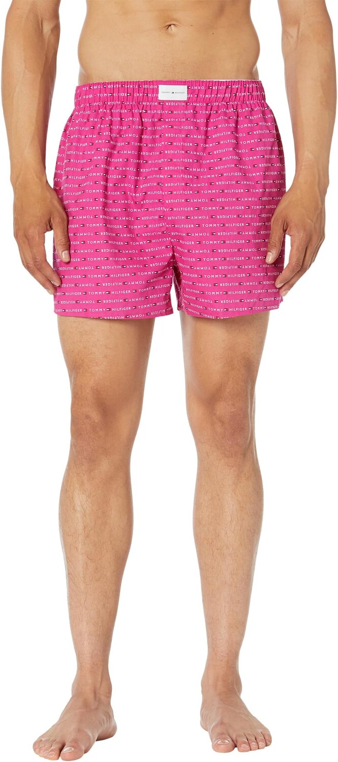 

Тканые трусы-боксеры из хлопка Classics (3 шт.) Tommy Hilfiger, цвет Bright Rose