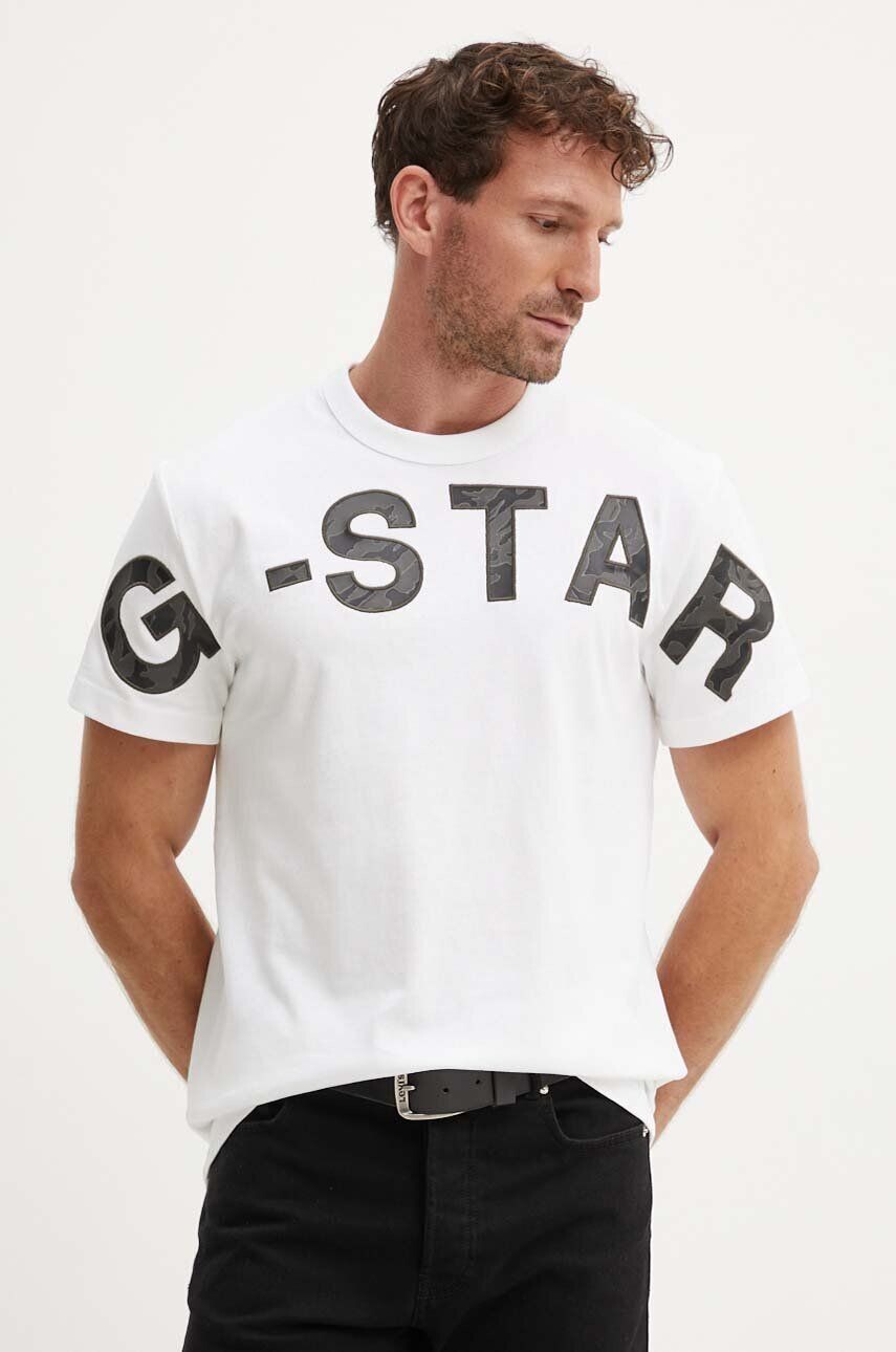 

Футболка G-Star из необработанного хлопка G-Star Raw, белый