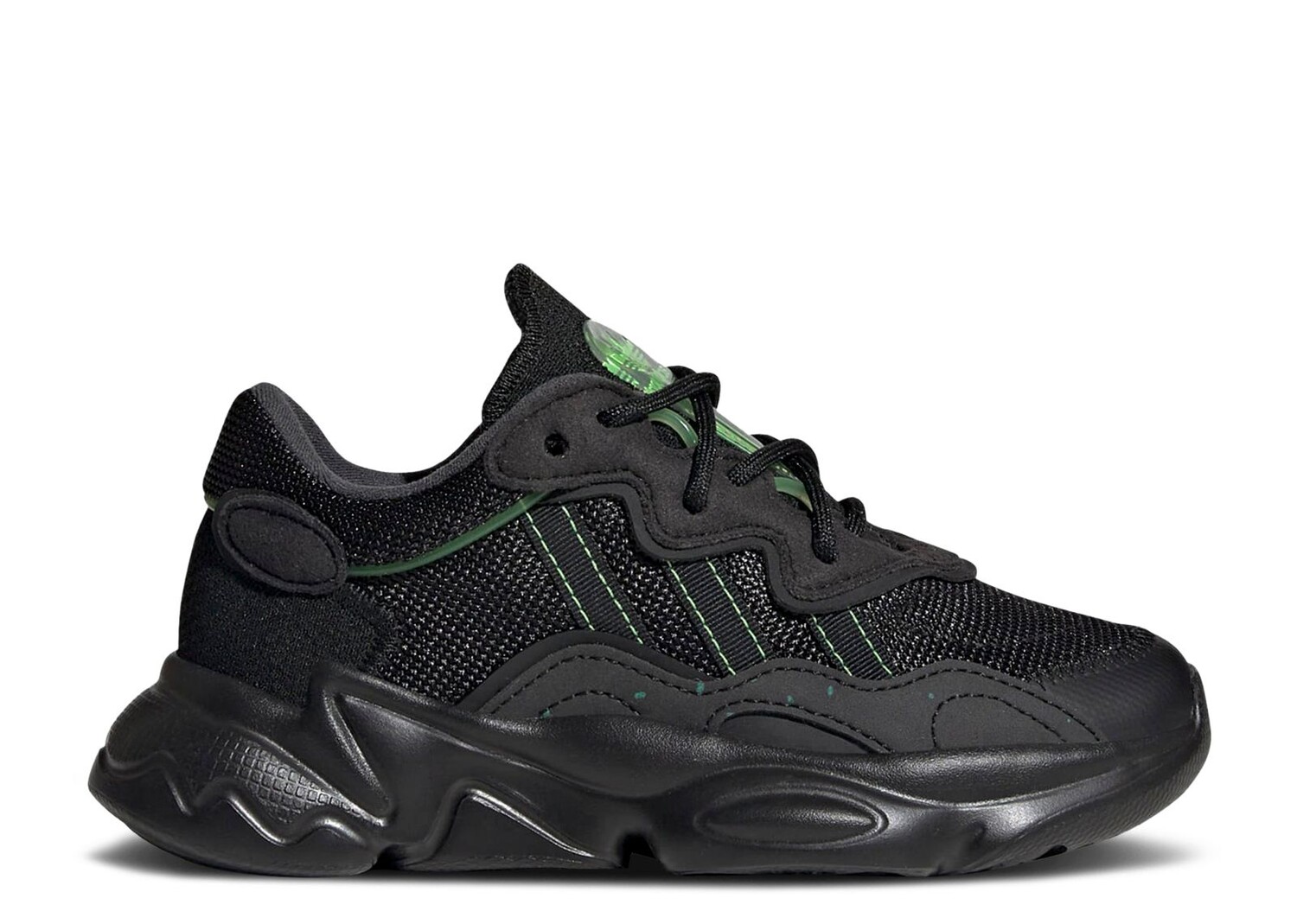 

Кроссовки adidas Ozweego J 'Black Solar Green', черный