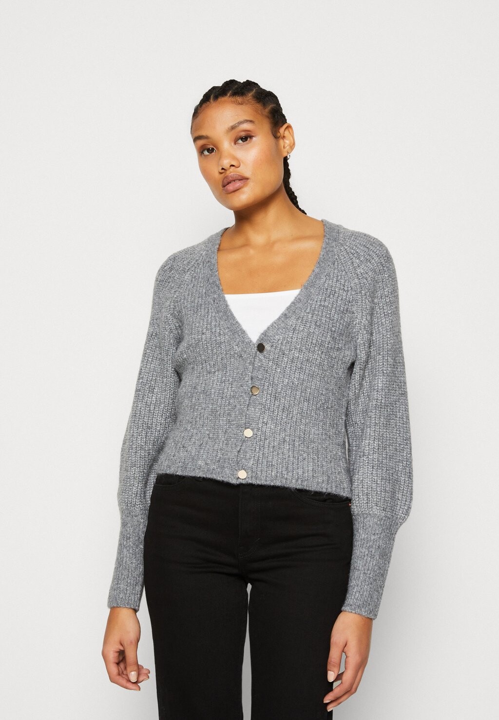 

Кардиган ONLY Onlallie Life Short Cardigan, серый