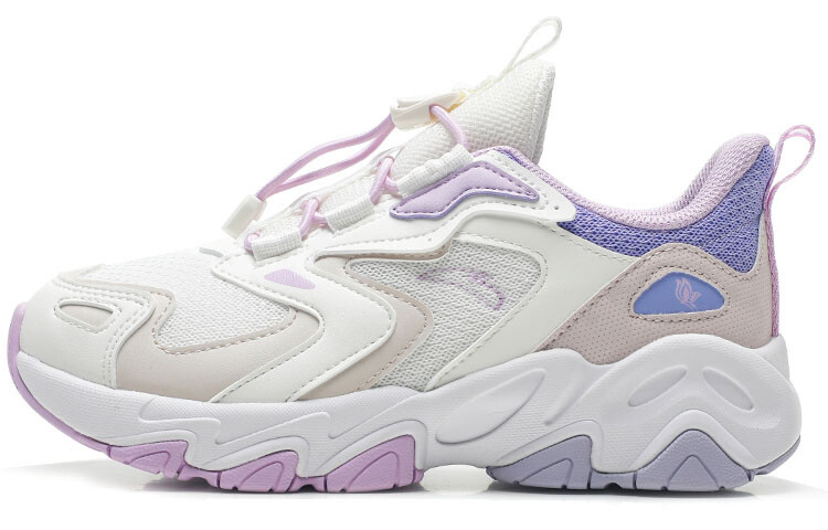 

Кроссовки Anta kids Lifestyle Shoes Unisex Low-top White Gray Purple, слоновая кость/серый/фиолетовый