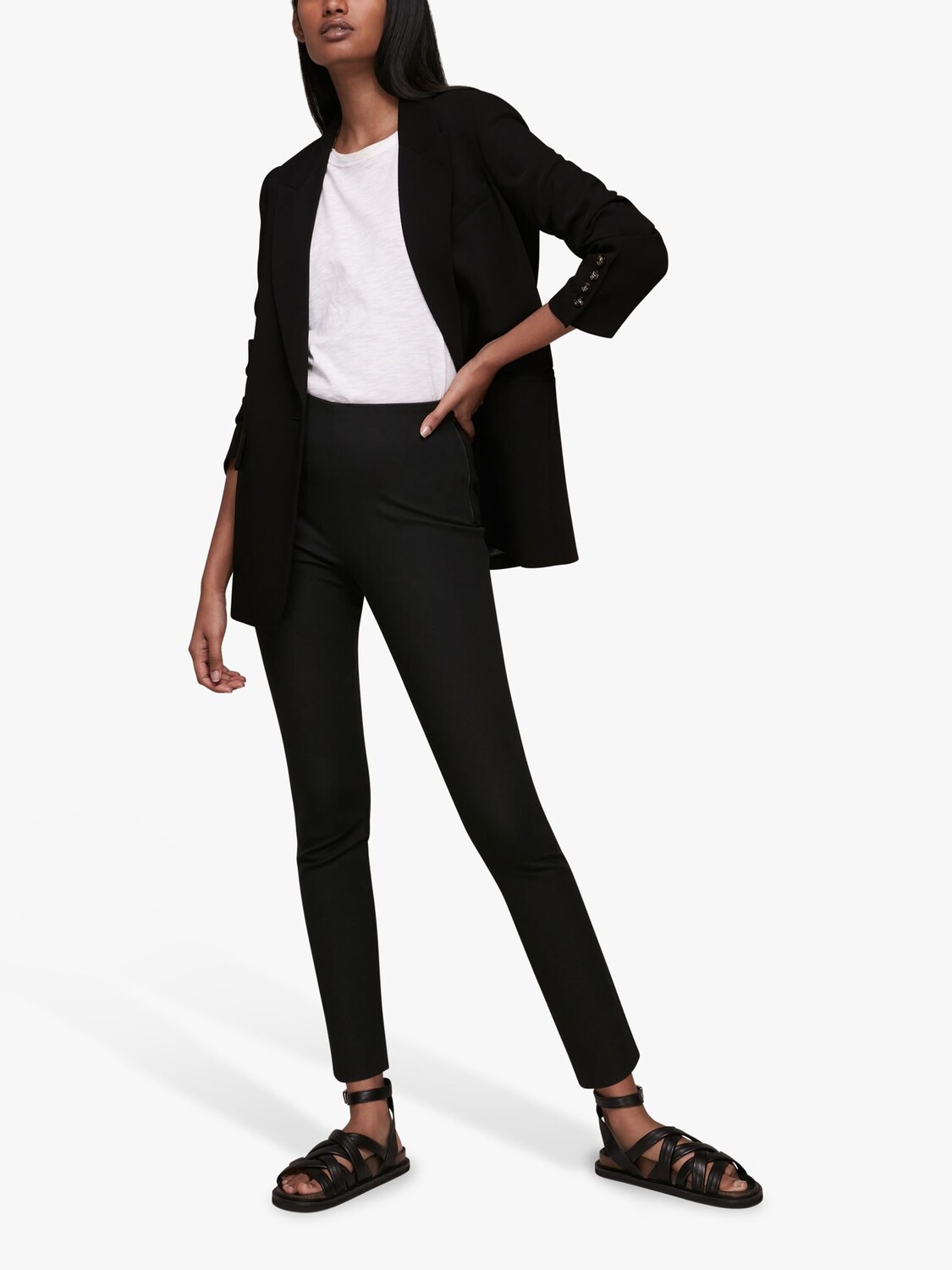 

Брюки Whistles Petite Super Stretch, черные