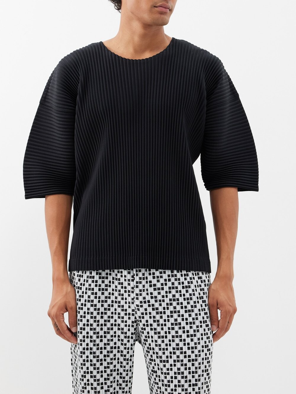 

Футболка со складками Homme Plissé Issey Miyake, черный