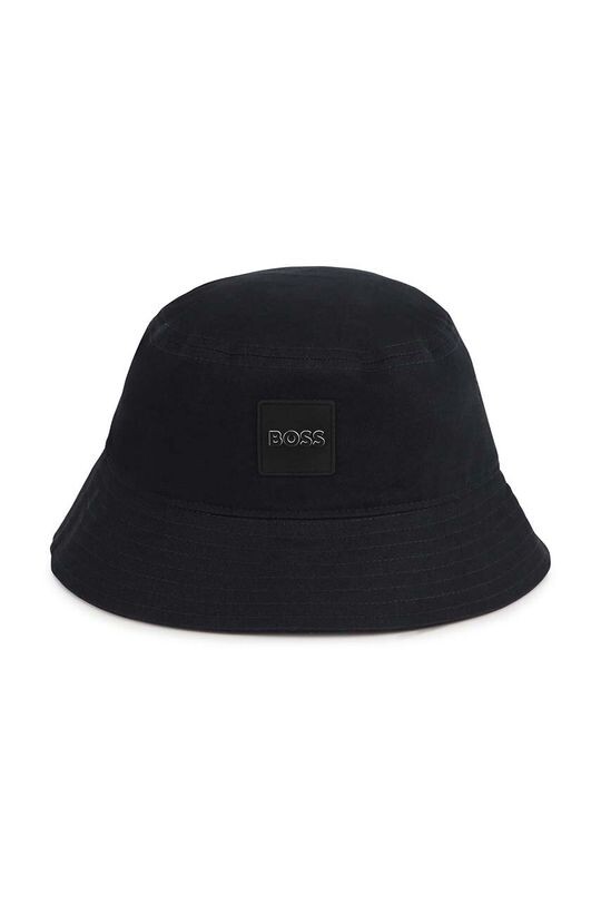

Boss Детская хлопковая шапка, черный