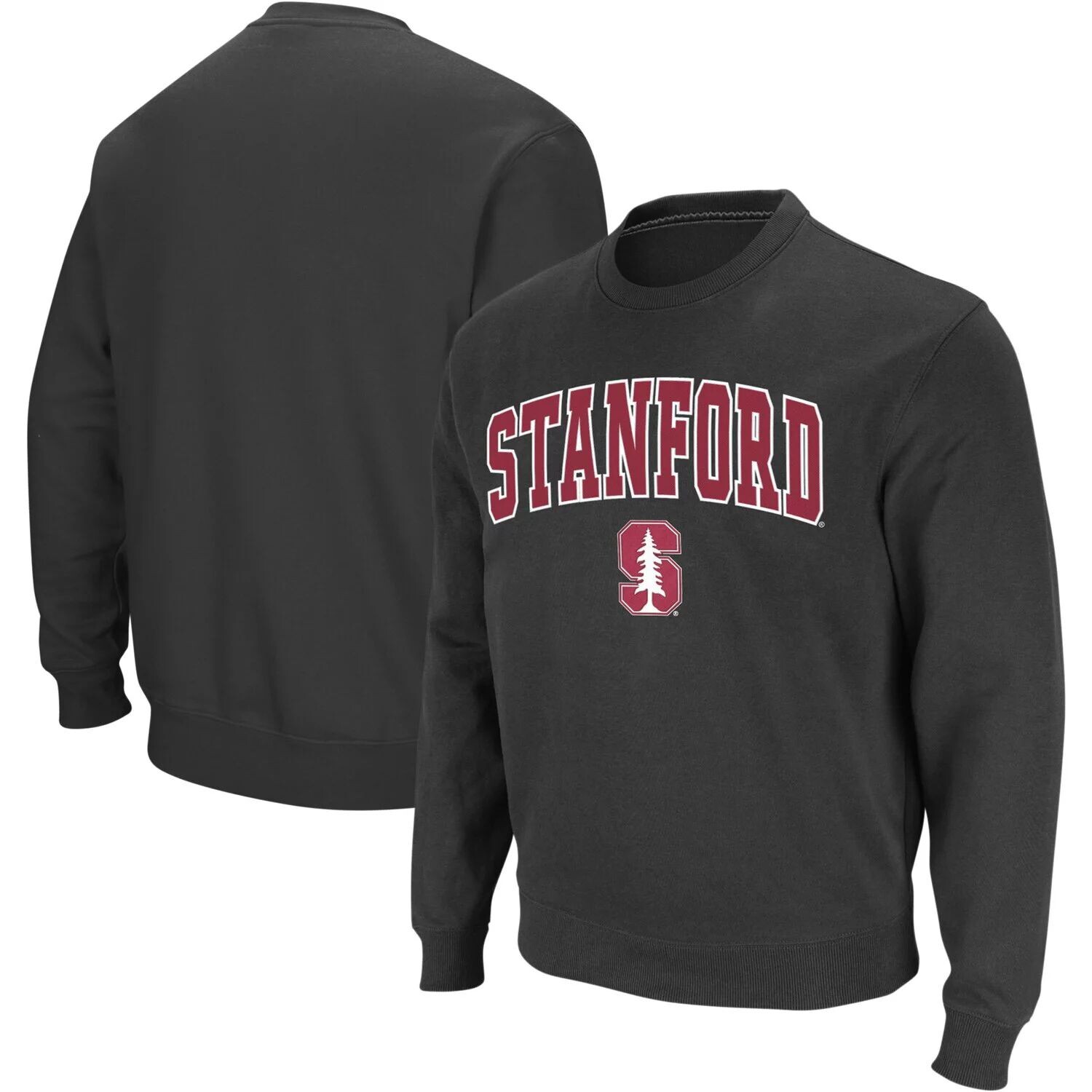 

Мужской темно-серый свитшот с круглым вырезом Stanford Cardinal Arch & Logo Colosseum