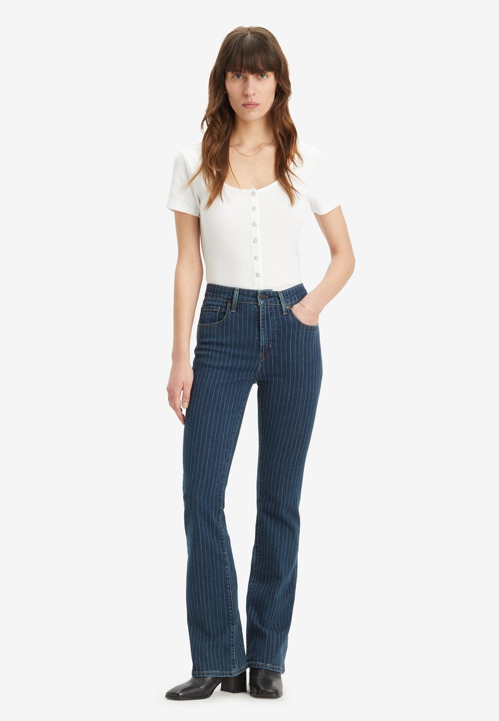 

Джинсы Bootcut 725™ HIGH RISE BOOTCUT Levi's, темно-синий деним
