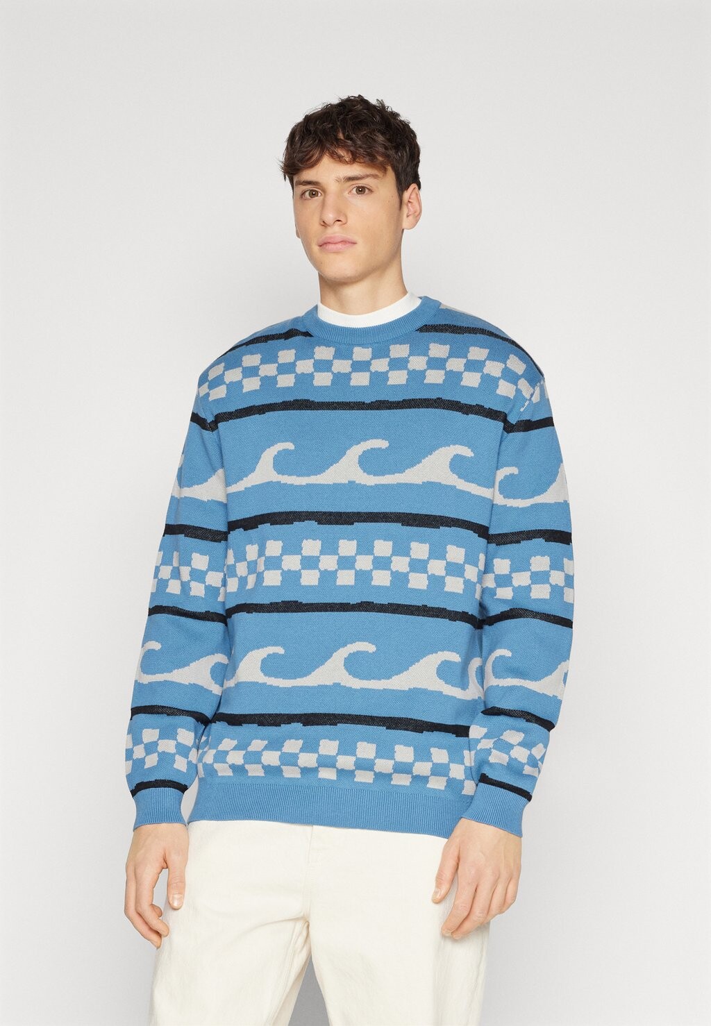 

Свитер Check Wave Crew Unisex Santa Cruz, цвет dusty blue