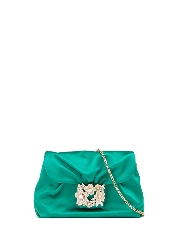 

Женская сумка с пряжкой из зеленого камня ROGER VIVIER