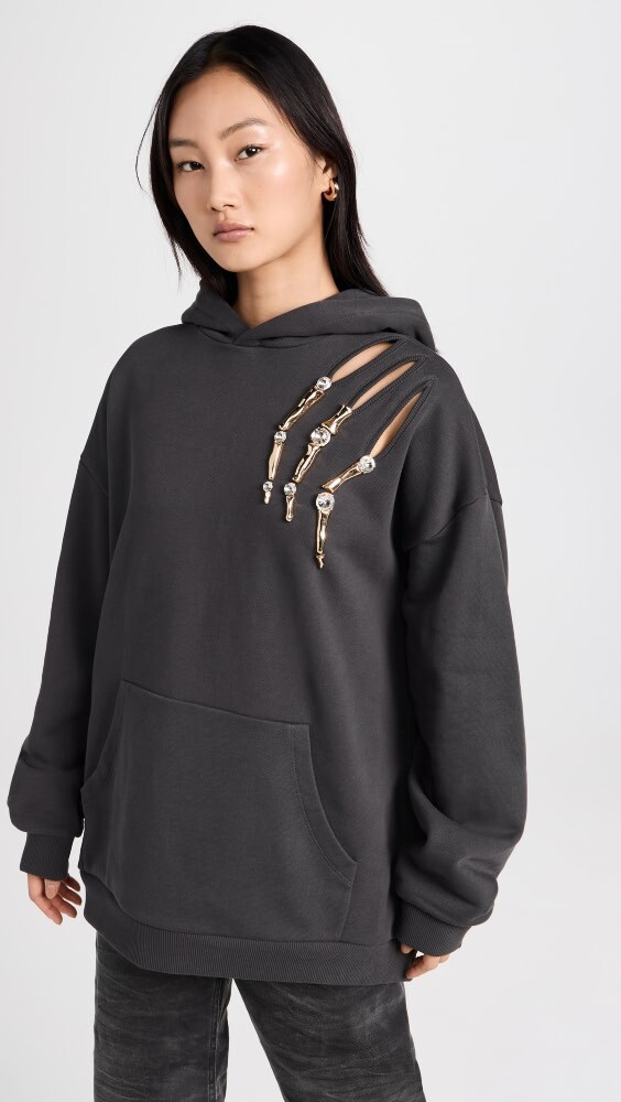 

Худи Area Crystal Claw Cutout, угольный