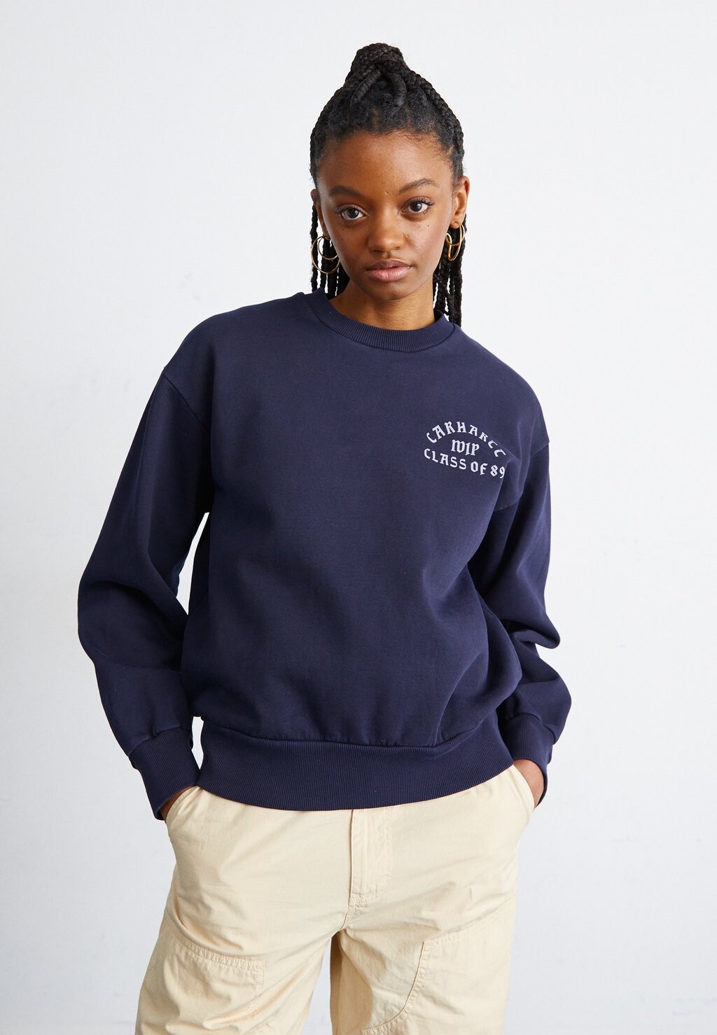 

Толстовка CLASS Carhartt WIP, цвет dark navy/white