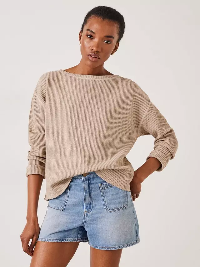 

Топ HUSH Faye Textured Waffle, цвет seneca/rock