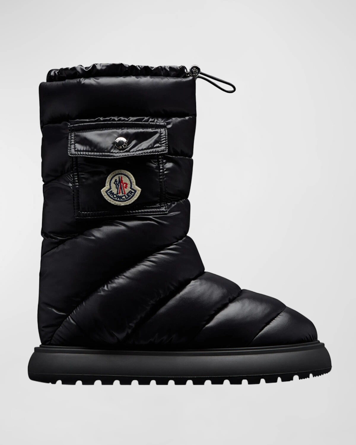 

Стеганые зимние ботинки Gaia из нейлона с карманами Moncler, черный