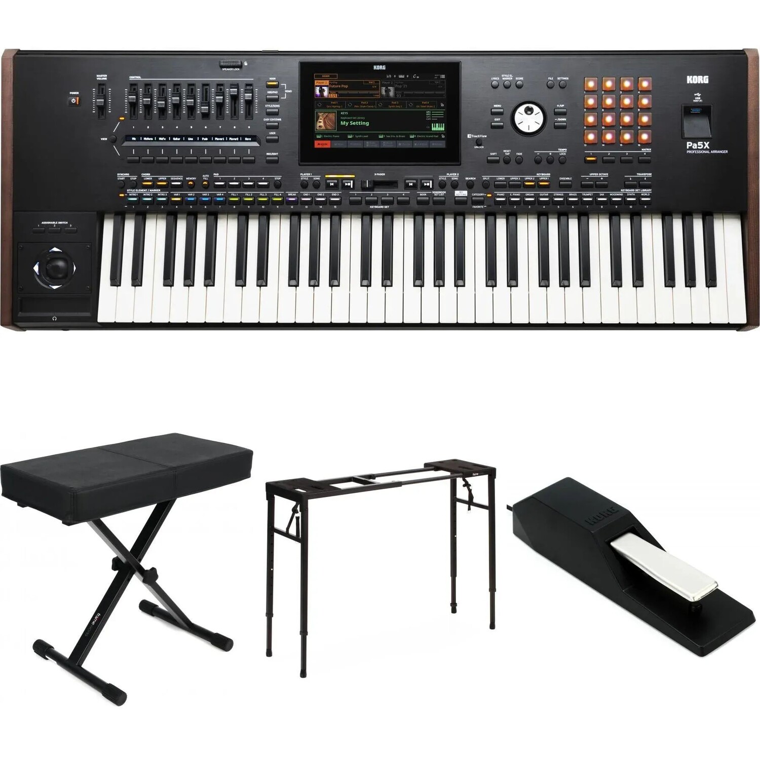 

Korg Pa5X 61, 61-клавишный аранжировщик, набор необходимых компонентов для рабочей станции