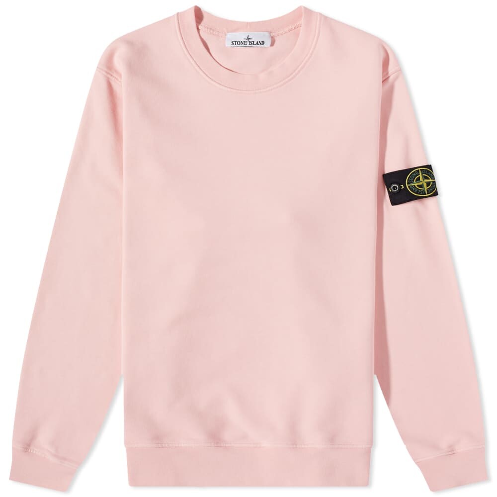 

Окрашенный в одежде свитер с круглым вырезом Stone Island, розовый