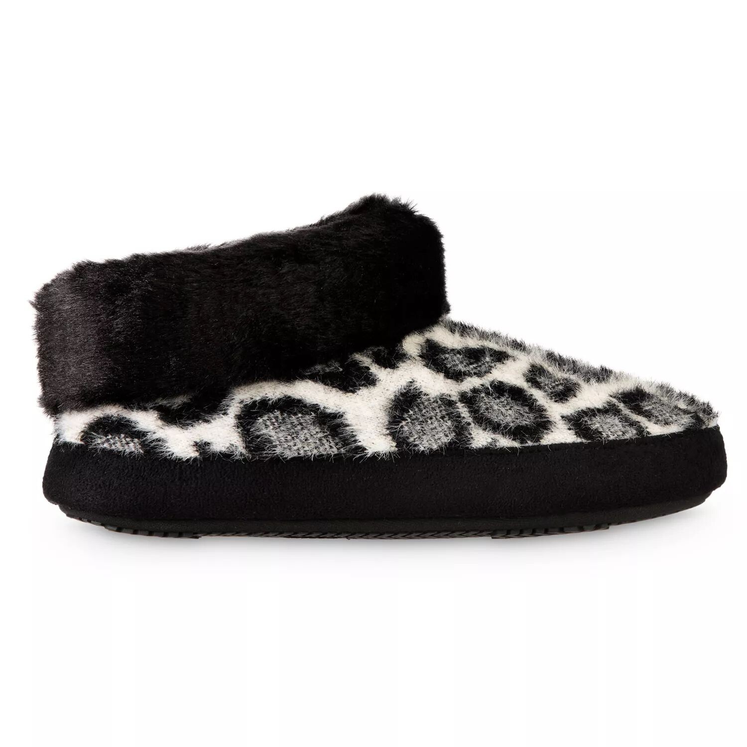

isotoner Женские тапочки Cheetah Comfort Boot из пены с эффектом памяти isotoner, черный