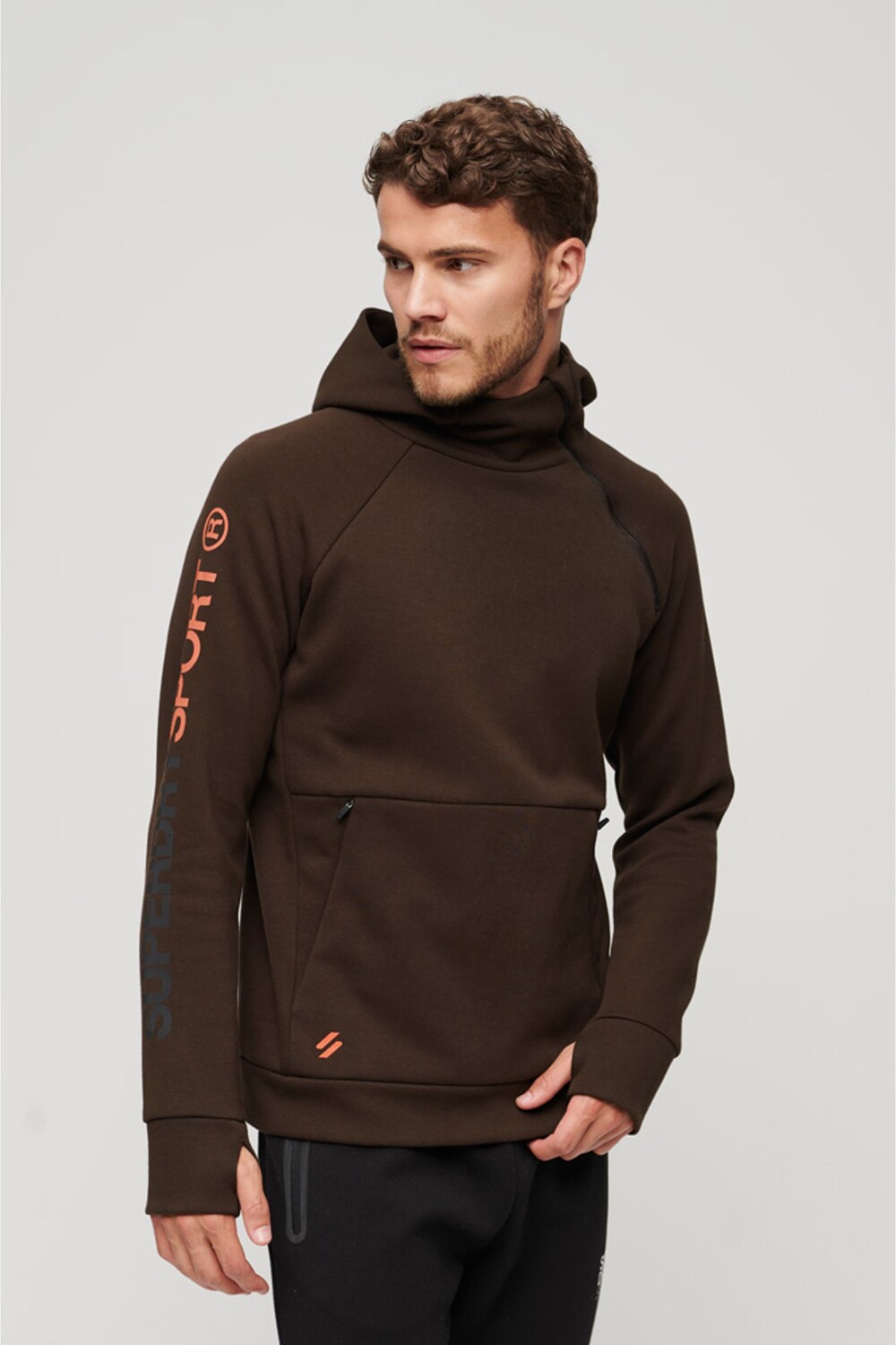 

Спортивная толстовка с капюшоном Superdry, коричневый