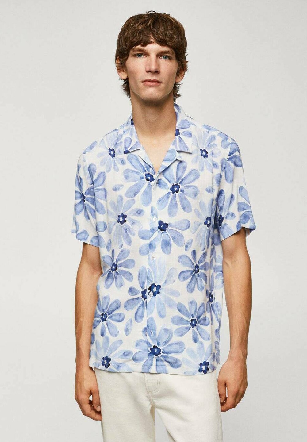 

Рубашка LANAI Mango, цвет sky blue