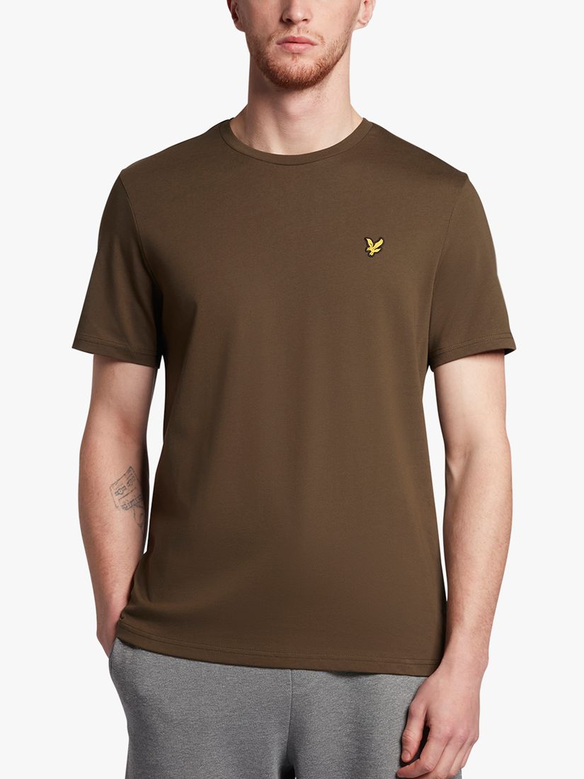 

Простая футболка с круглым вырезом Lyle & Scott, оливковая, Зеленый