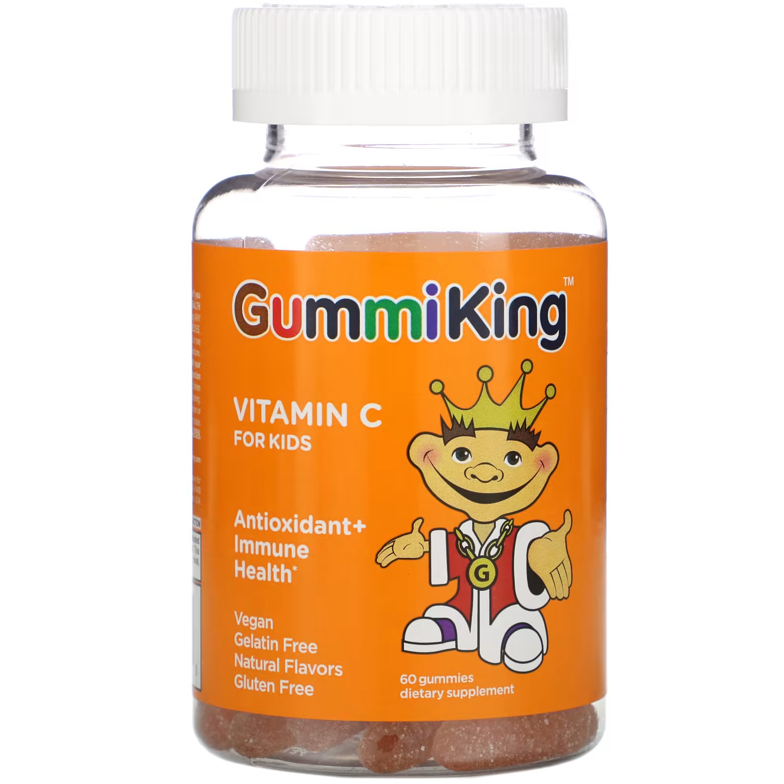 Витамин С GummiKing для детей, 60 жевательных конфет цинк 50 мг иммунная поддержка и антиоксидантная добавка добавка для улучшения мольности спермы повышения количества и эякуляции