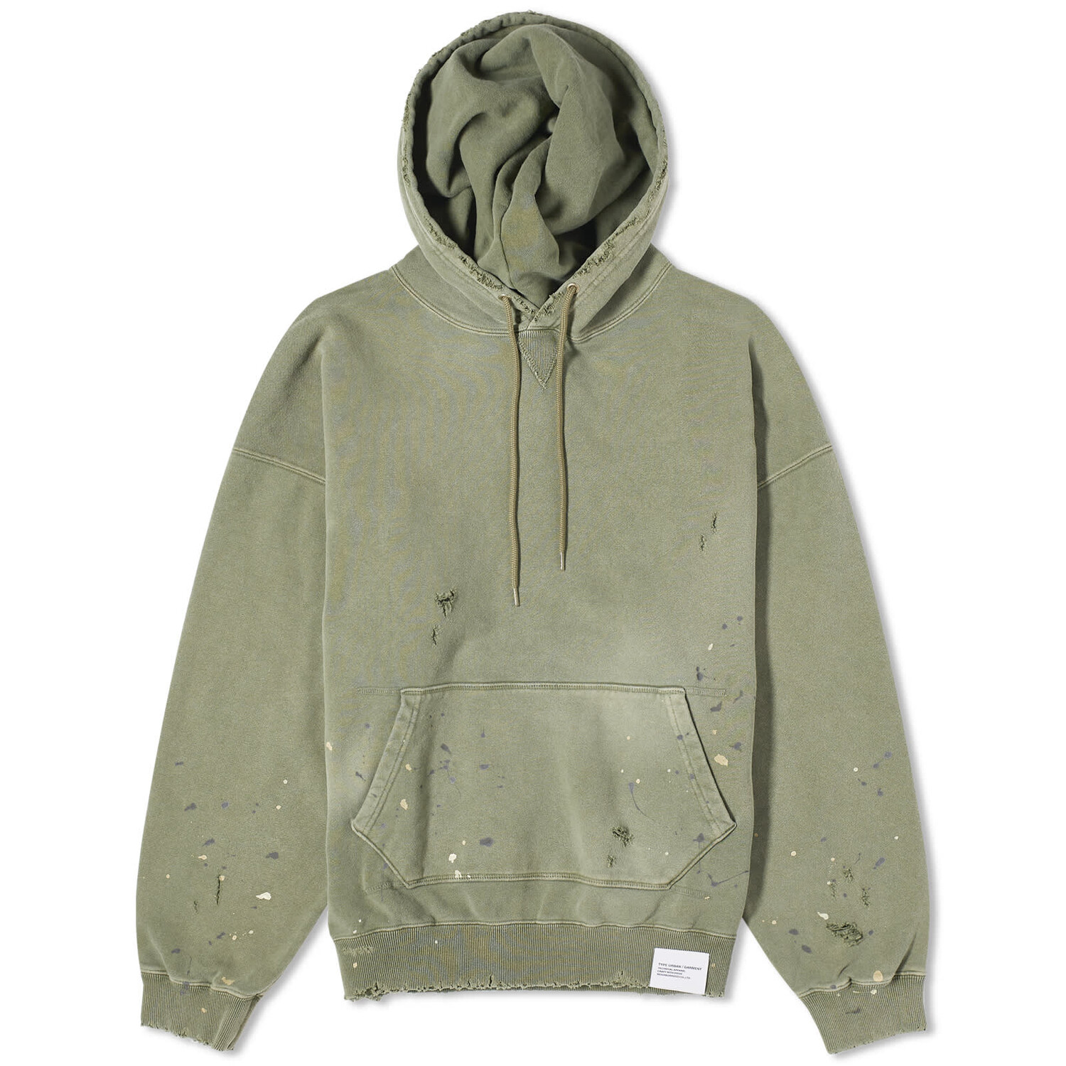 Худи Neighborhood Damage, цвет Olive Drab футболка neighborhood pigment dyed цвет olive drab