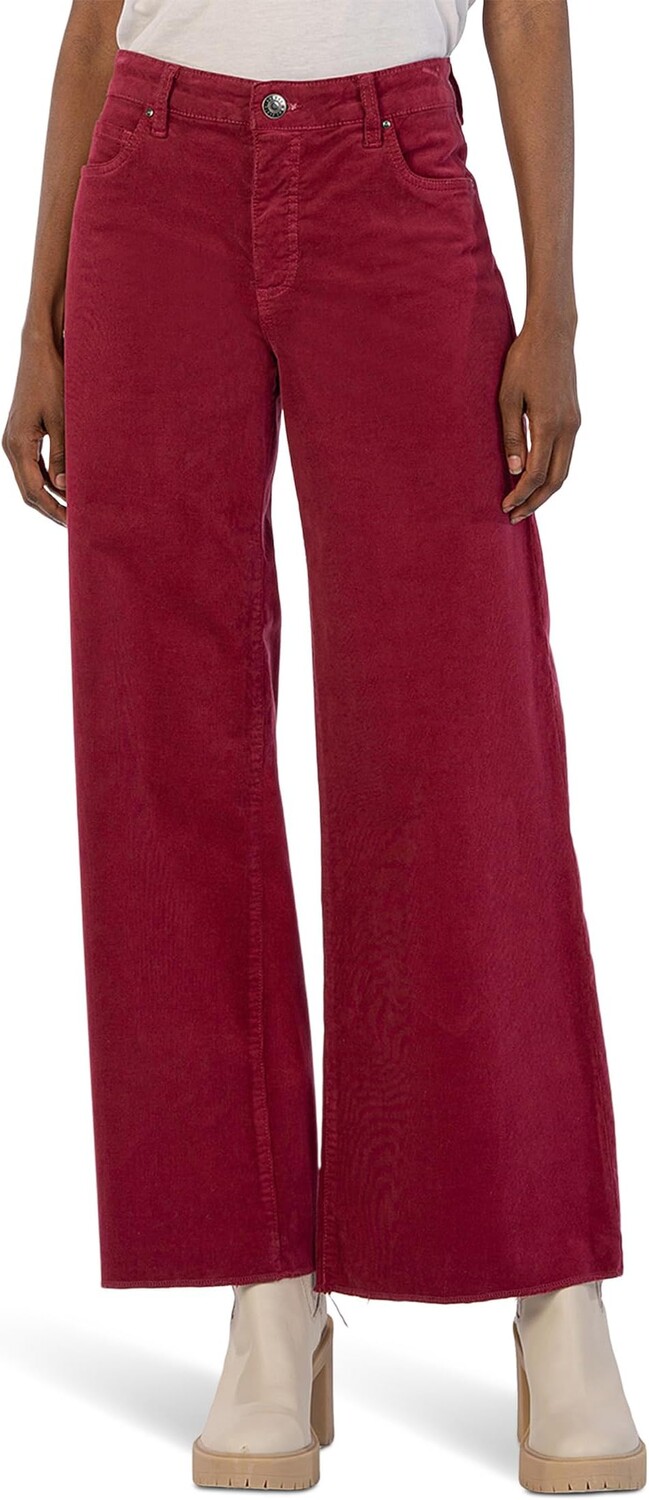 

Брюки Jean Corduroy High-Rise Fab Ab Wide Leg KUT from the Kloth, цвет Ruby