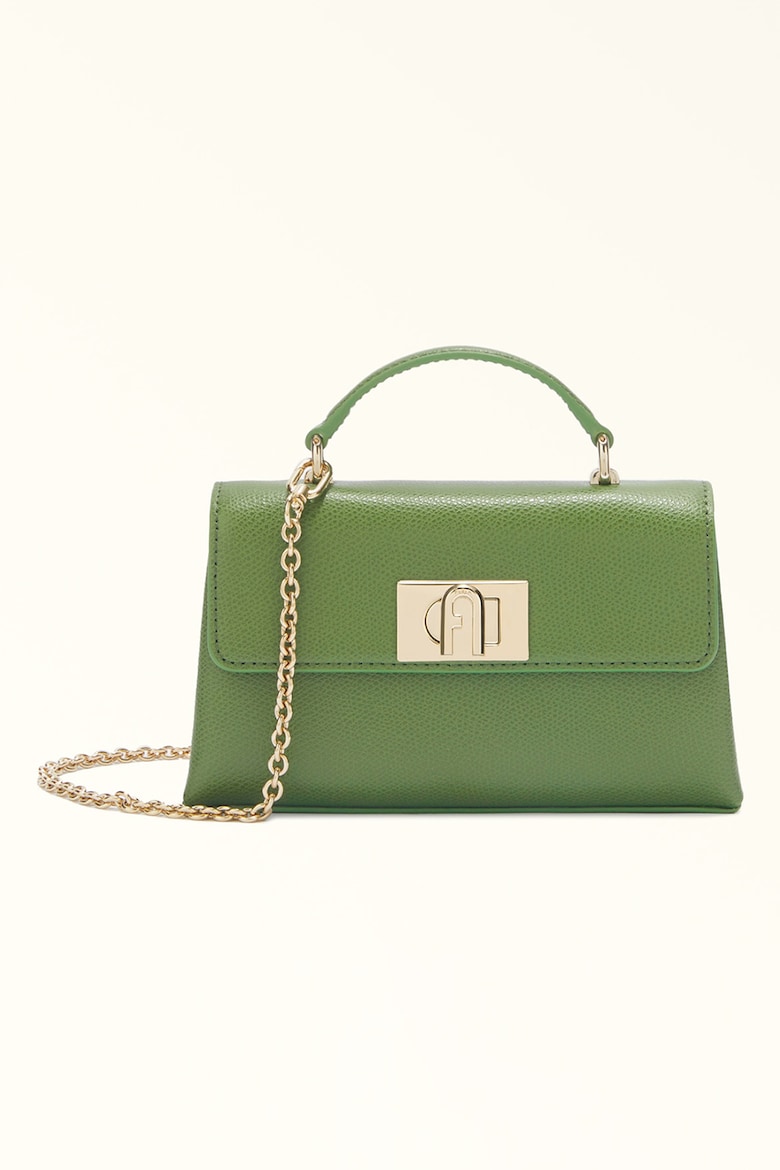 Кожаная маленькая сумка 1927 года Furla, зеленый