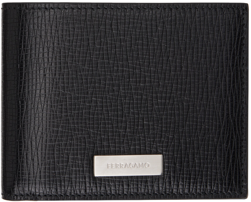 

Черный кошелек с металлической пластинкой Ferragamo
