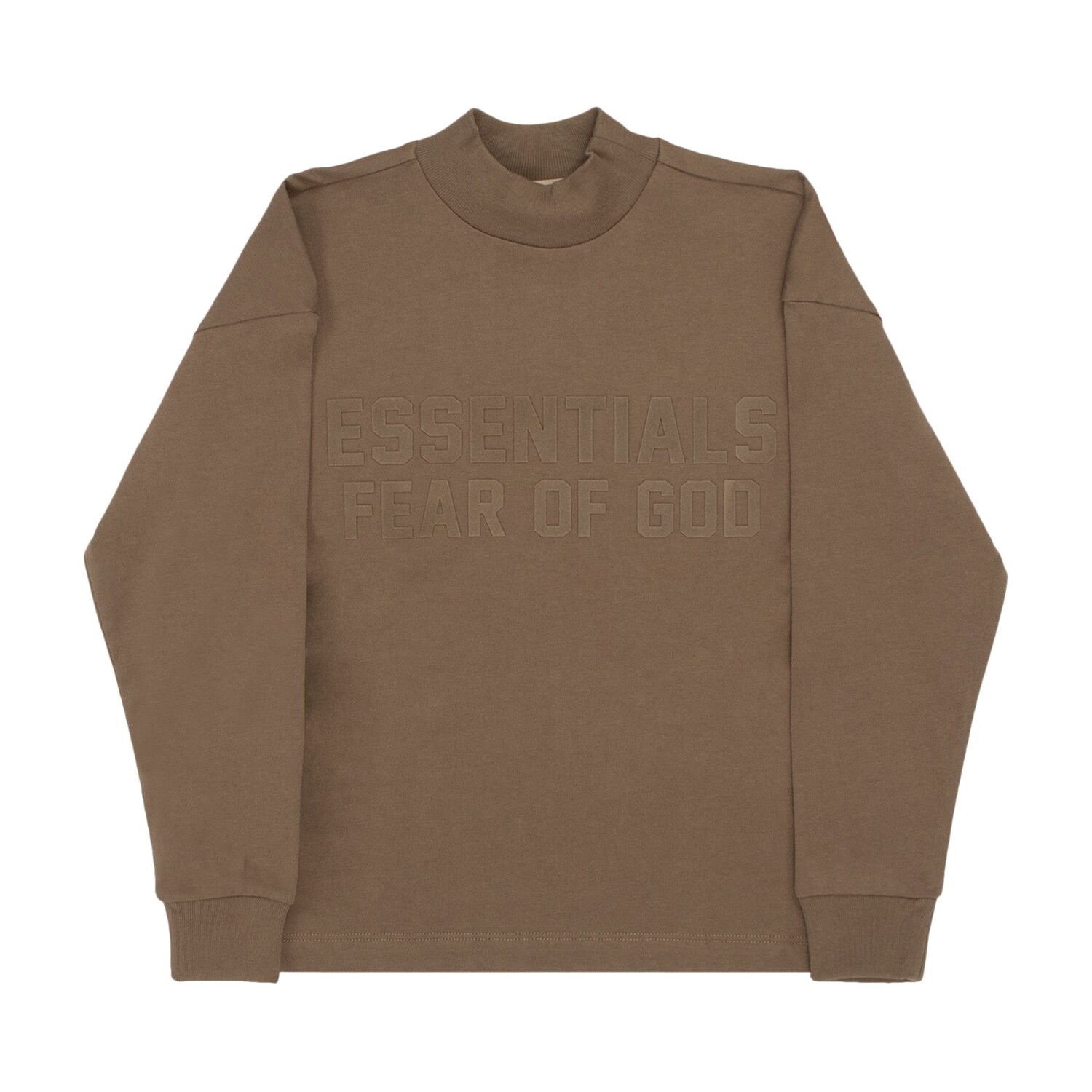 

Детская футболка с длинными рукавами Fear of God Essentials, цвет Дерево