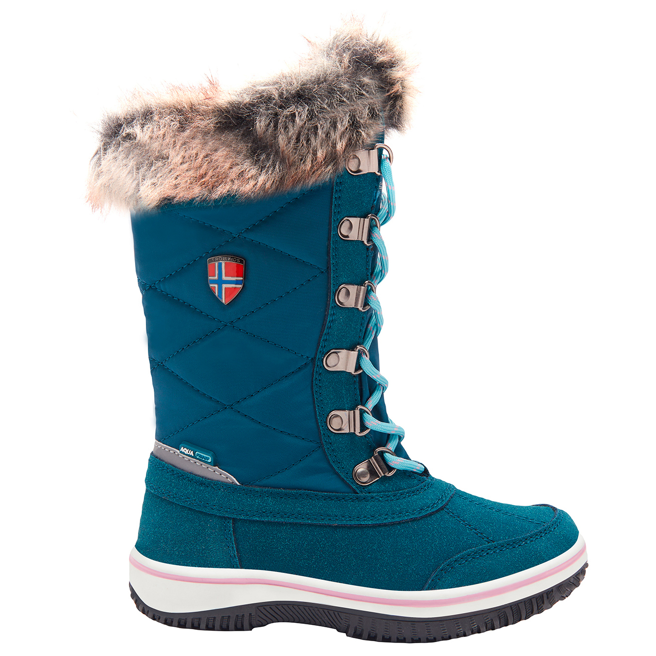 Зимние ботинки Trollkids Girl's Holmenkollen Snow Boots, цвет Teal/Aqua