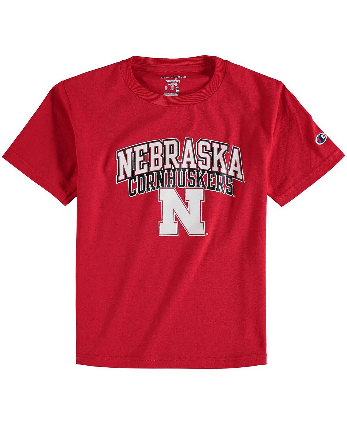 

Трикотажная футболка Big Boys Scarlet Nebraska Huskers Champion